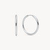 Silver Medium Hoop Earrings