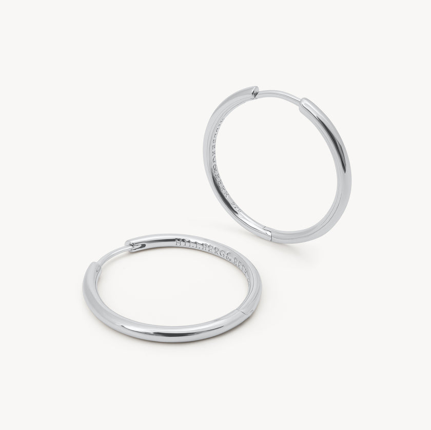 Silver Medium Hoop Earrings