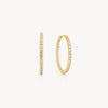 Gold Medium Pavé Hoop Earrings