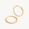 Gold Medium Pavé Hoop Earrings