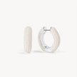 White Pearl Hoop Earrings