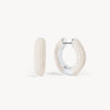 White Pearl Hoop Earrings