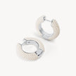 White Pearl Hoop Earrings