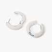 White Pearl Hoop Earrings