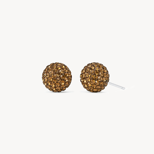 Medium Espresso Sparkle Ball™ Stud Earrings