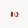 Merlot Mini Sparkle Hoop Earrings