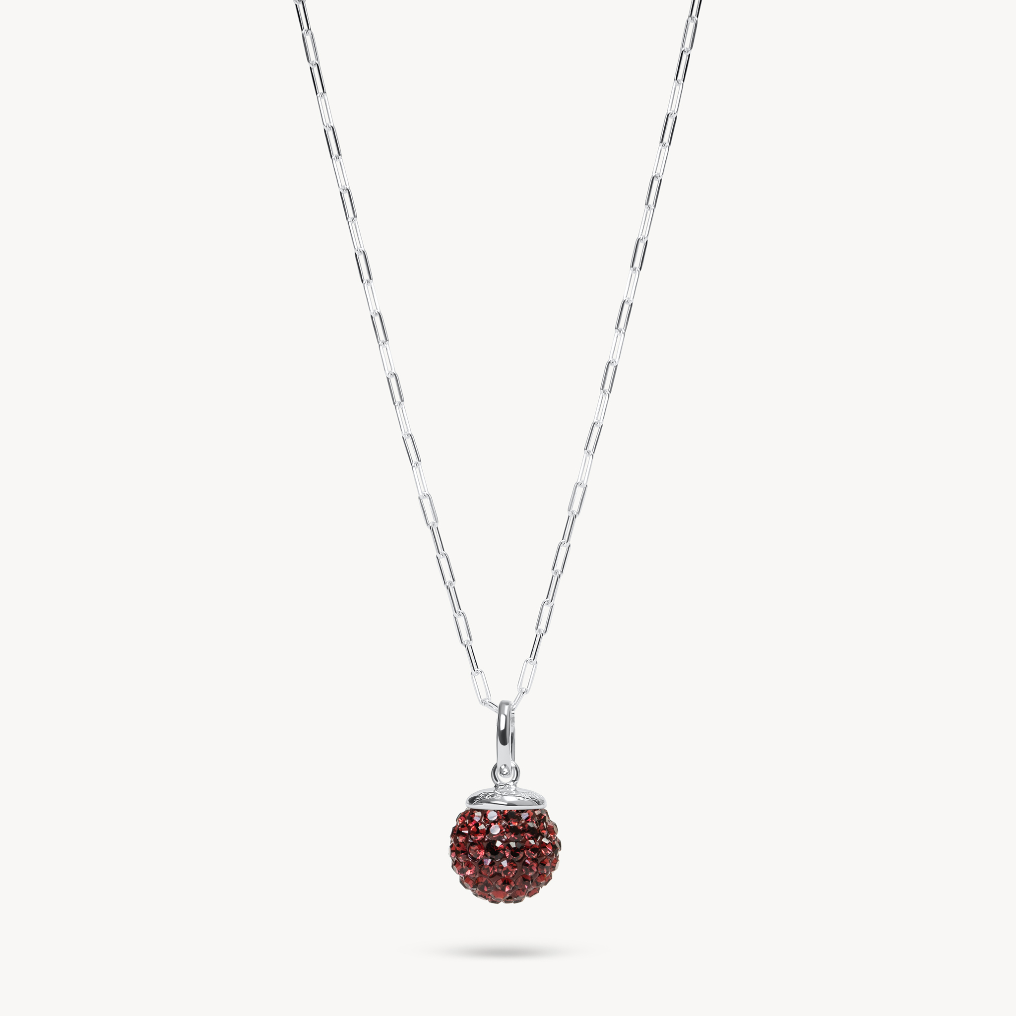 Sparkle Ball™ Clip Chain Necklace Merlot