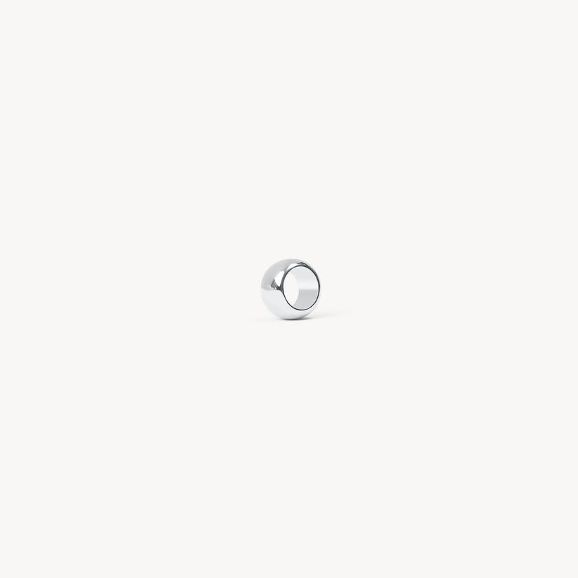 Rondelle Bead Charm Silver