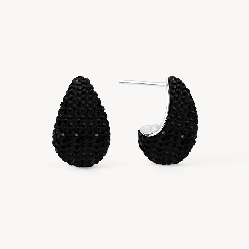 Black Mini Dream Puff™ Sparkle Stud Earrings