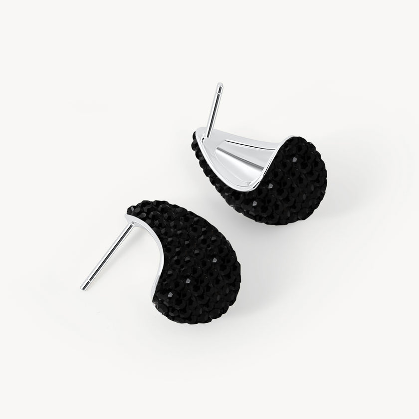 Black Mini Dream Puff™ Sparkle Stud Earrings