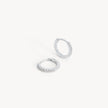 Silver Mini Pavé Hoop Earrings