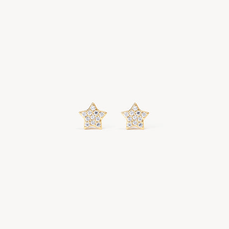 Mini Pavé Star Stud Earrings