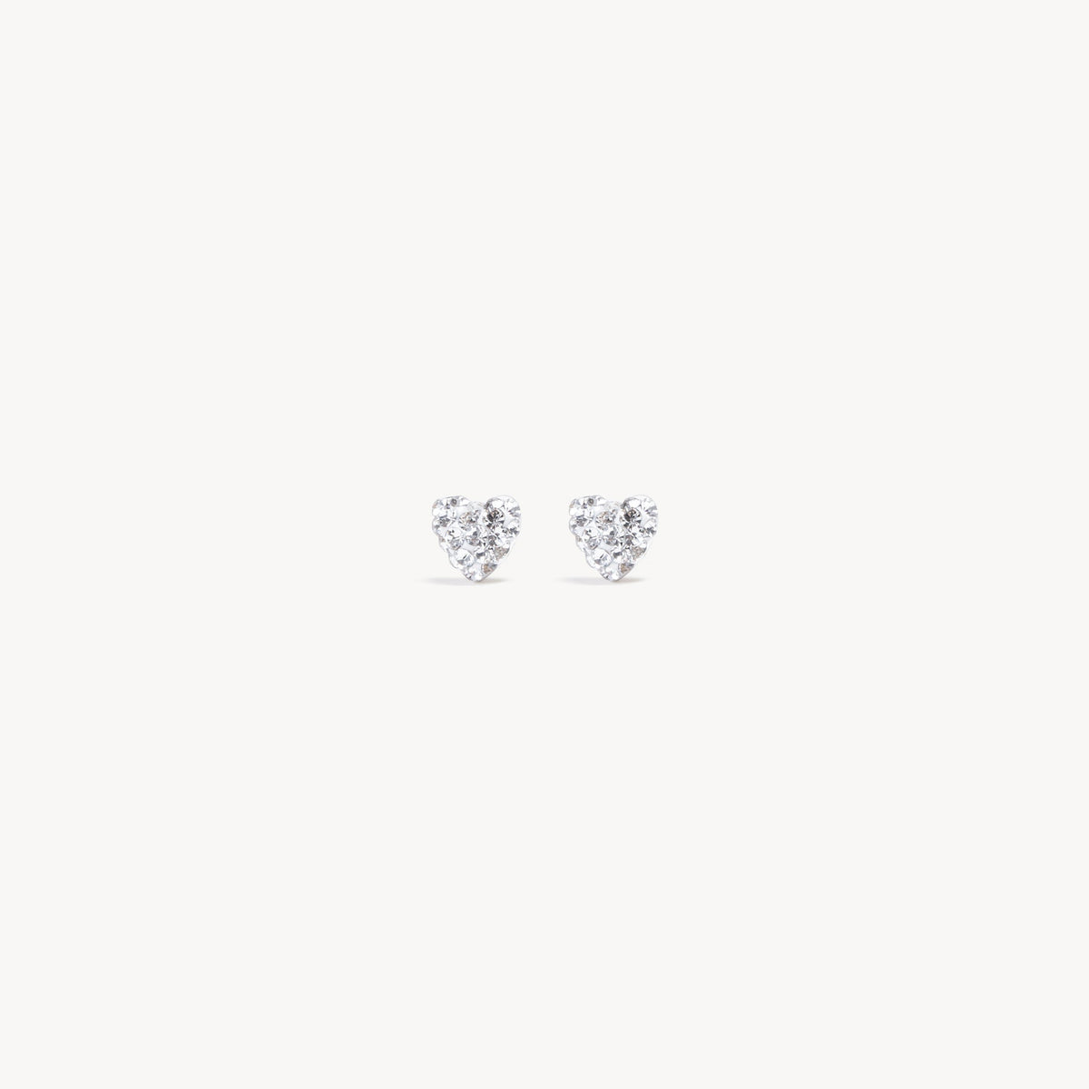 Sparkle Heart Stud Earrings