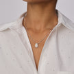 Glitz Sparkle Mini Drop Necklace on model