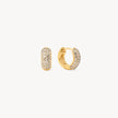 Soft Gold Mini Sparkle Hoop Earrings