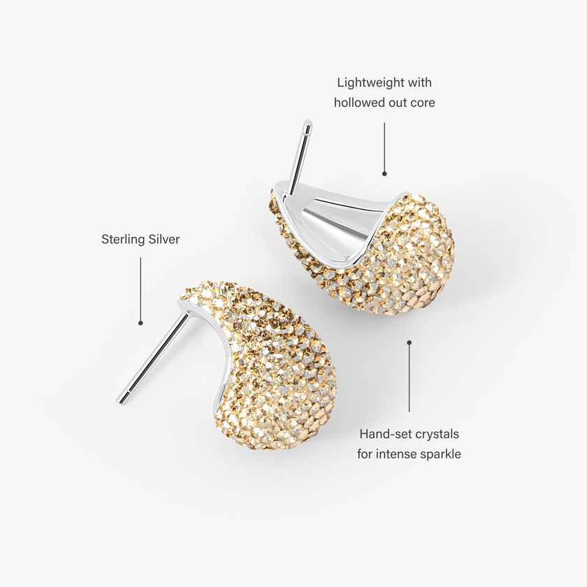 Mini Dream Puff™ Sparkle Stud Earrings Product  Features