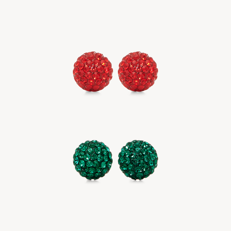 Mistletoe Stud Earrings Set
