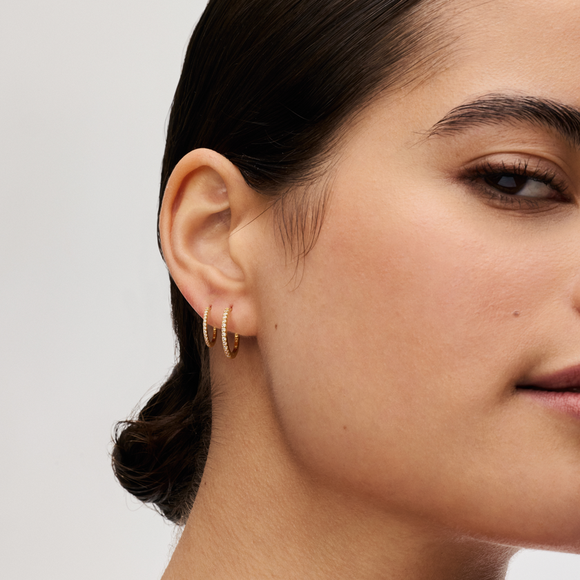 Pavé Hoop Earring Set
