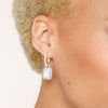 Sparkle Convertible Hoop Earrings - Moonlight on model