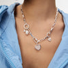 Multi-Station Charm Necklace in Silver