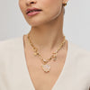 Multi-Station Charm Necklace in Gold