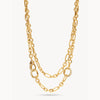 Gold Multi-Station Lariat Charm Necklace