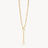 Gold Multi-Station Lariat Charm Necklace