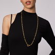 Gold Multi-Station Lariat Charm Necklace