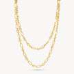 Diamond Cut Statement Chain in Gold double wrapped