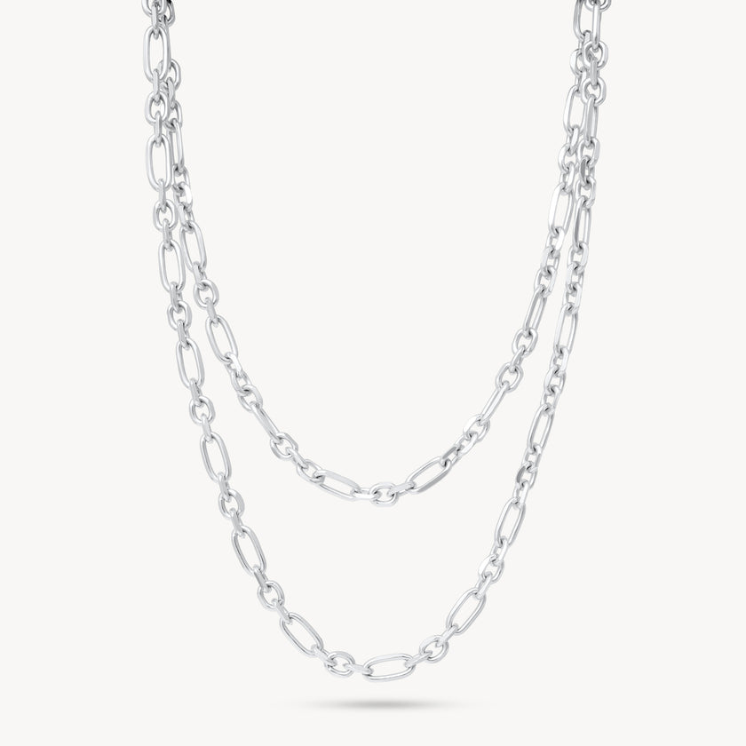 Diamond Cut Statement Chain in Silver