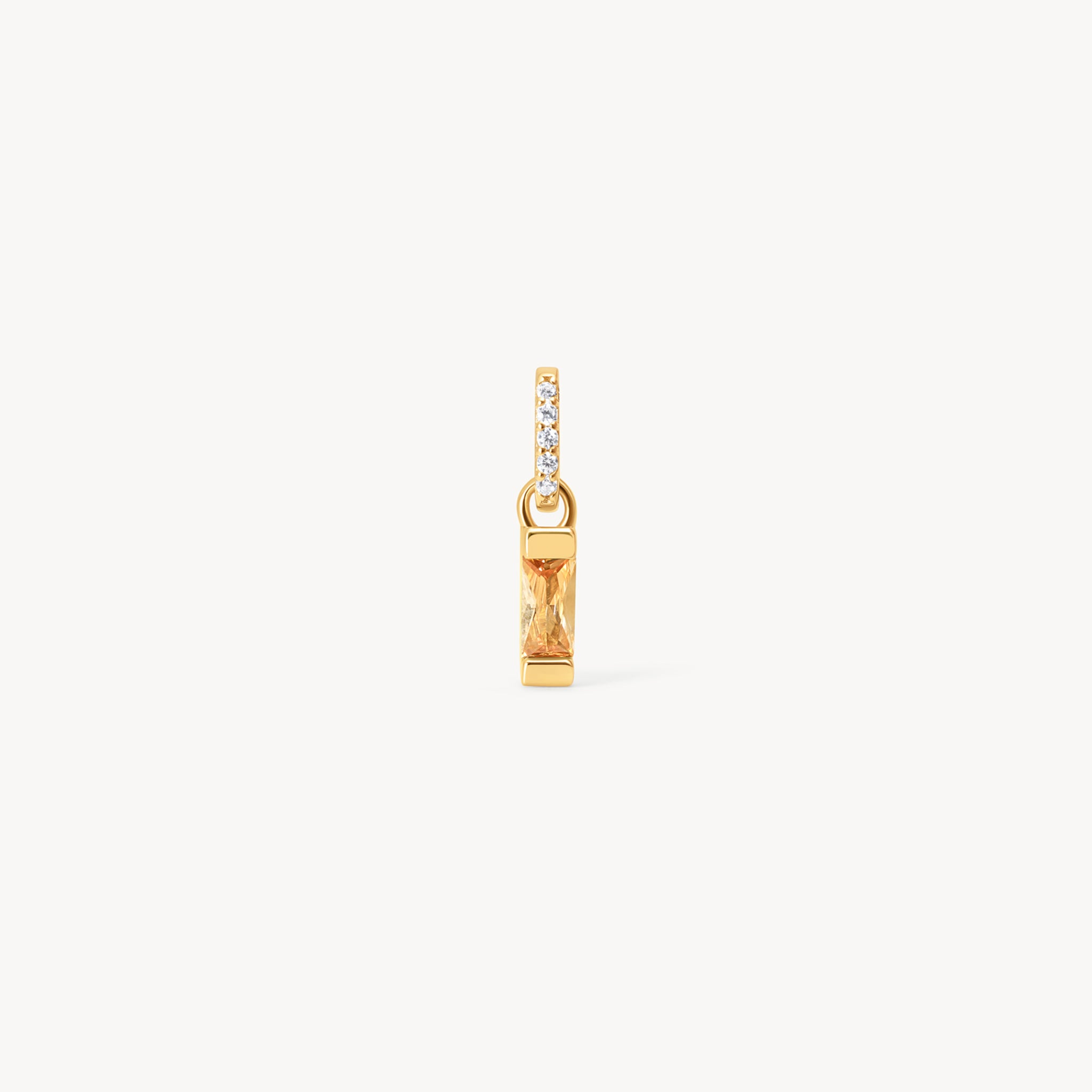 November Birthstone Baguette Charm
