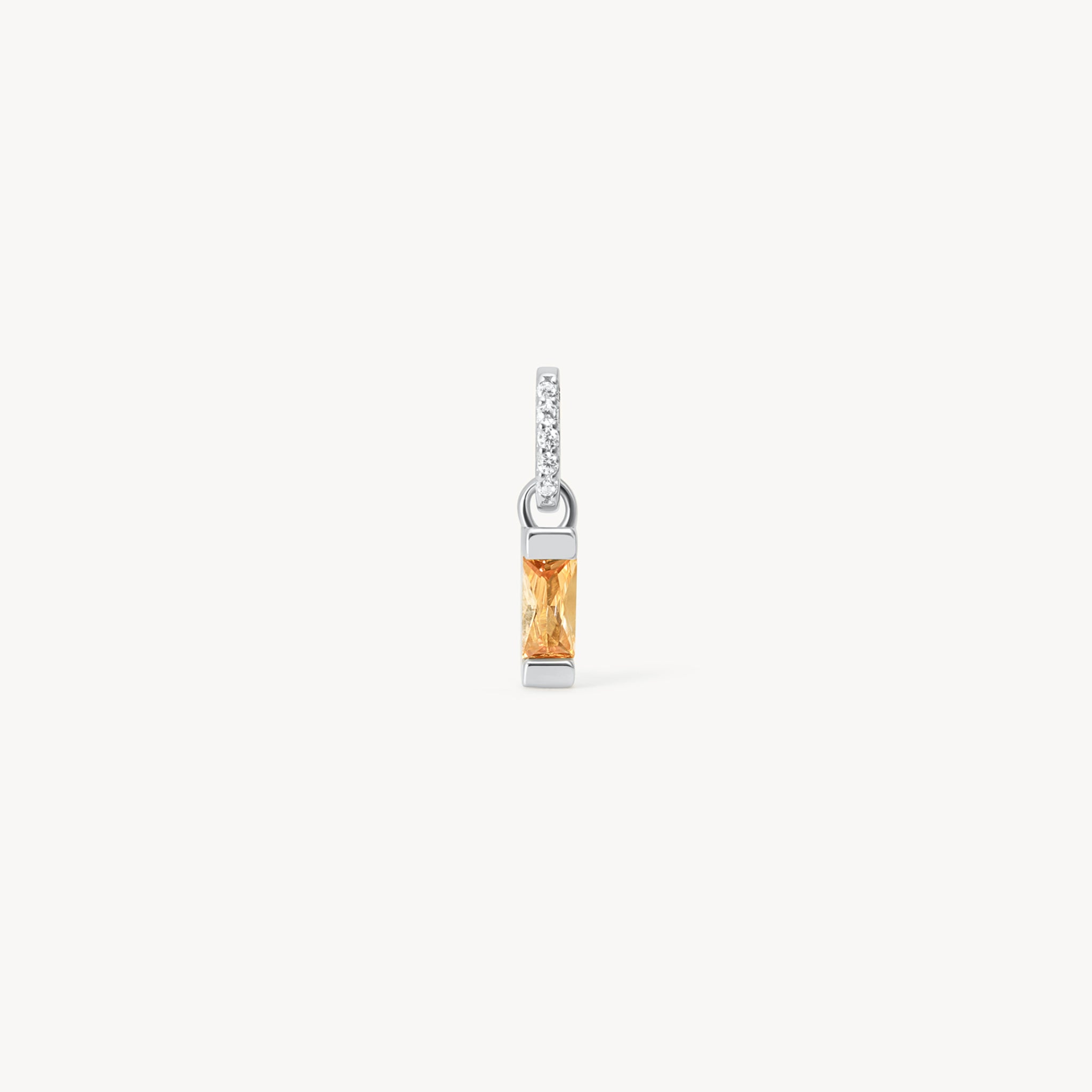 November Birthstone Baguette Charm