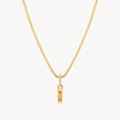 November Gold Birthstone Baguette Necklace