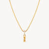 November Gold Birthstone Baguette Necklace