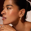 Nova Statement Hoop Earrings on model