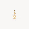 Gold Number Charm 2