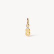 Gold Number Charm 8