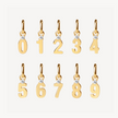 Gold Number Charms