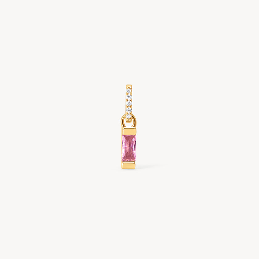 October Birthstone Baguette Charm