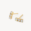 Opal Bar Stud Earrings