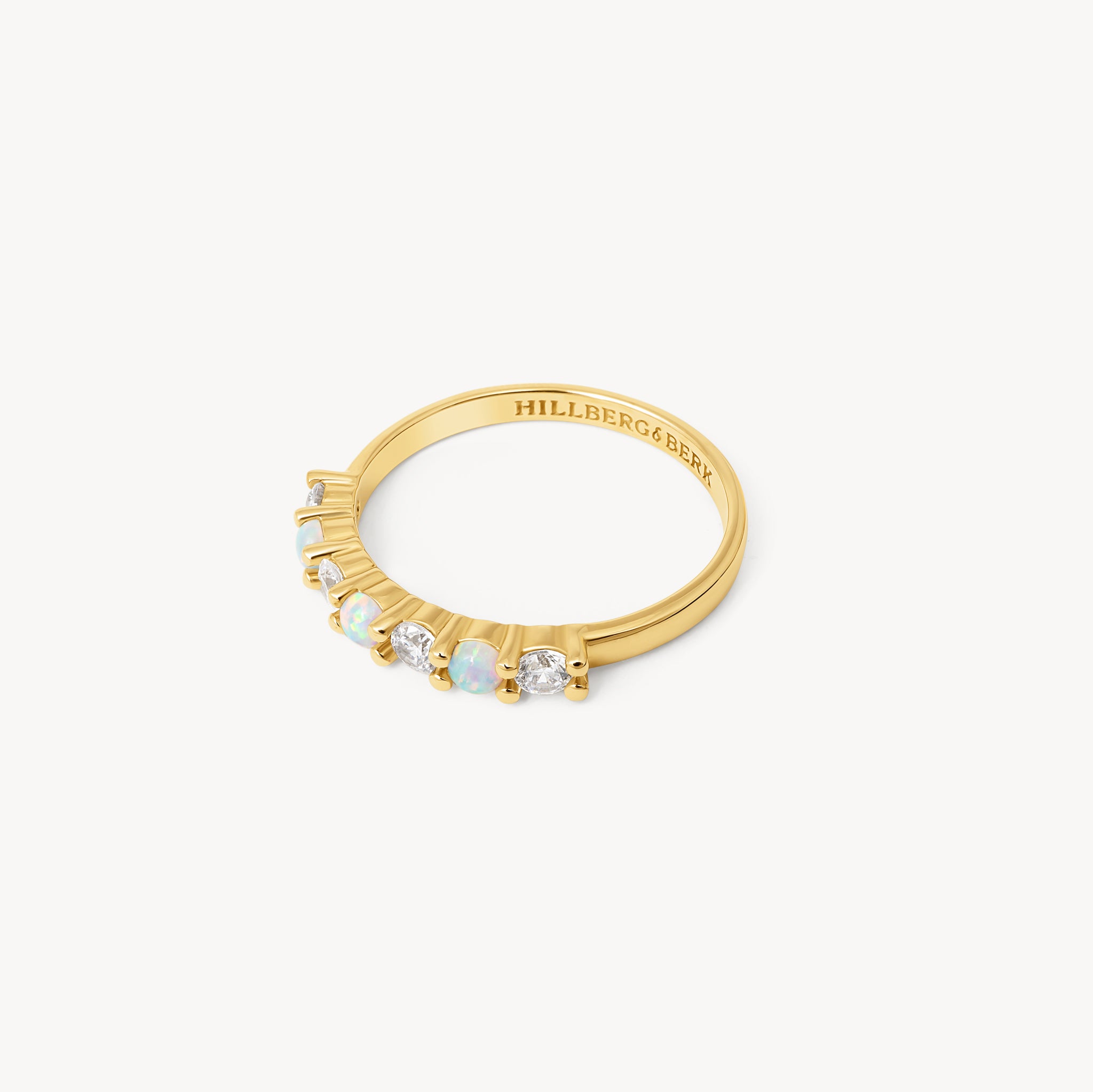 Gold Lineup Opal Stacking Ring