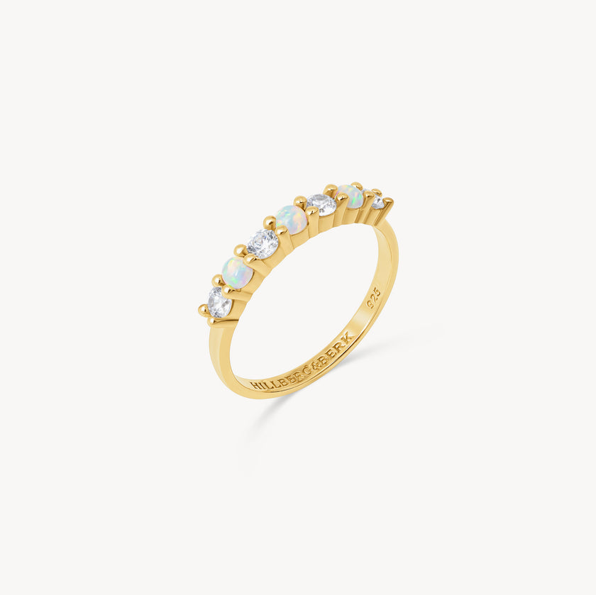 Gold Lineup Opal Stacking Ring