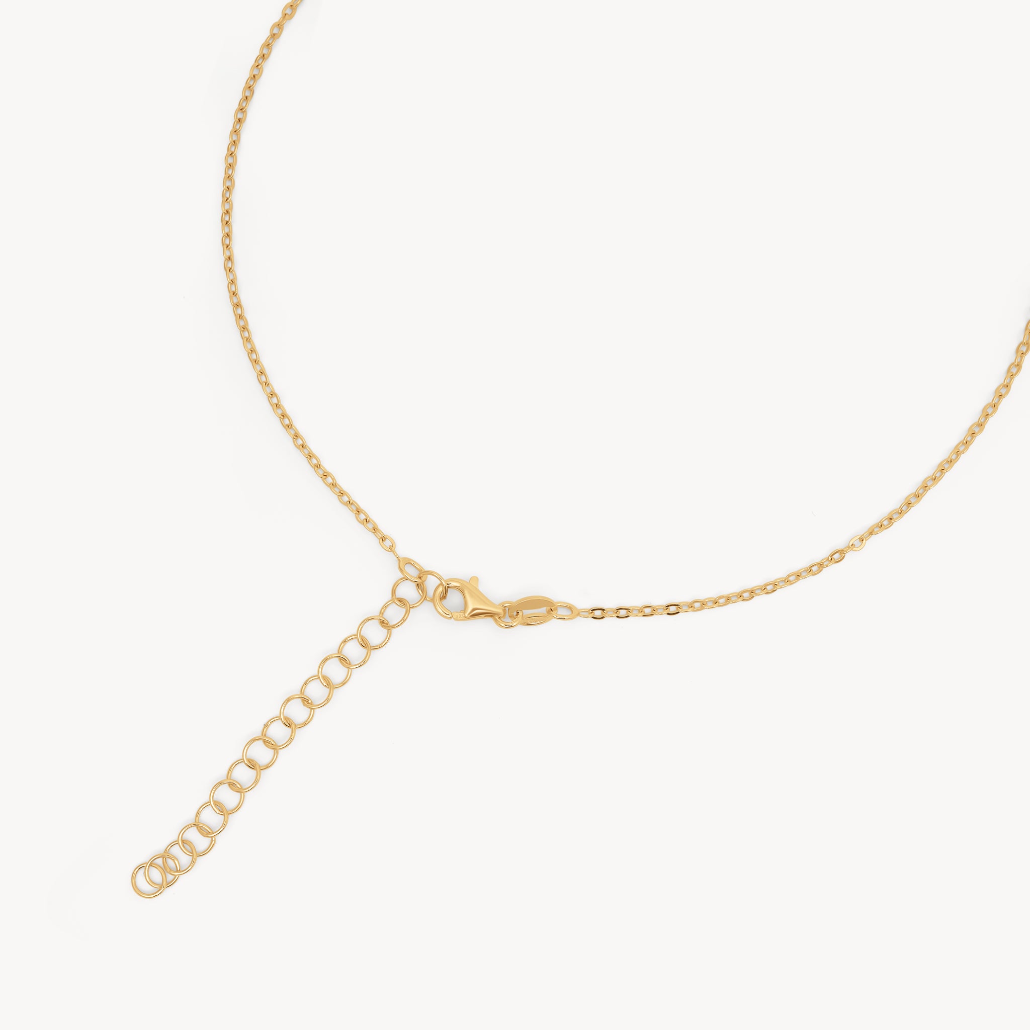 Gold Opal Charm Necklace closure