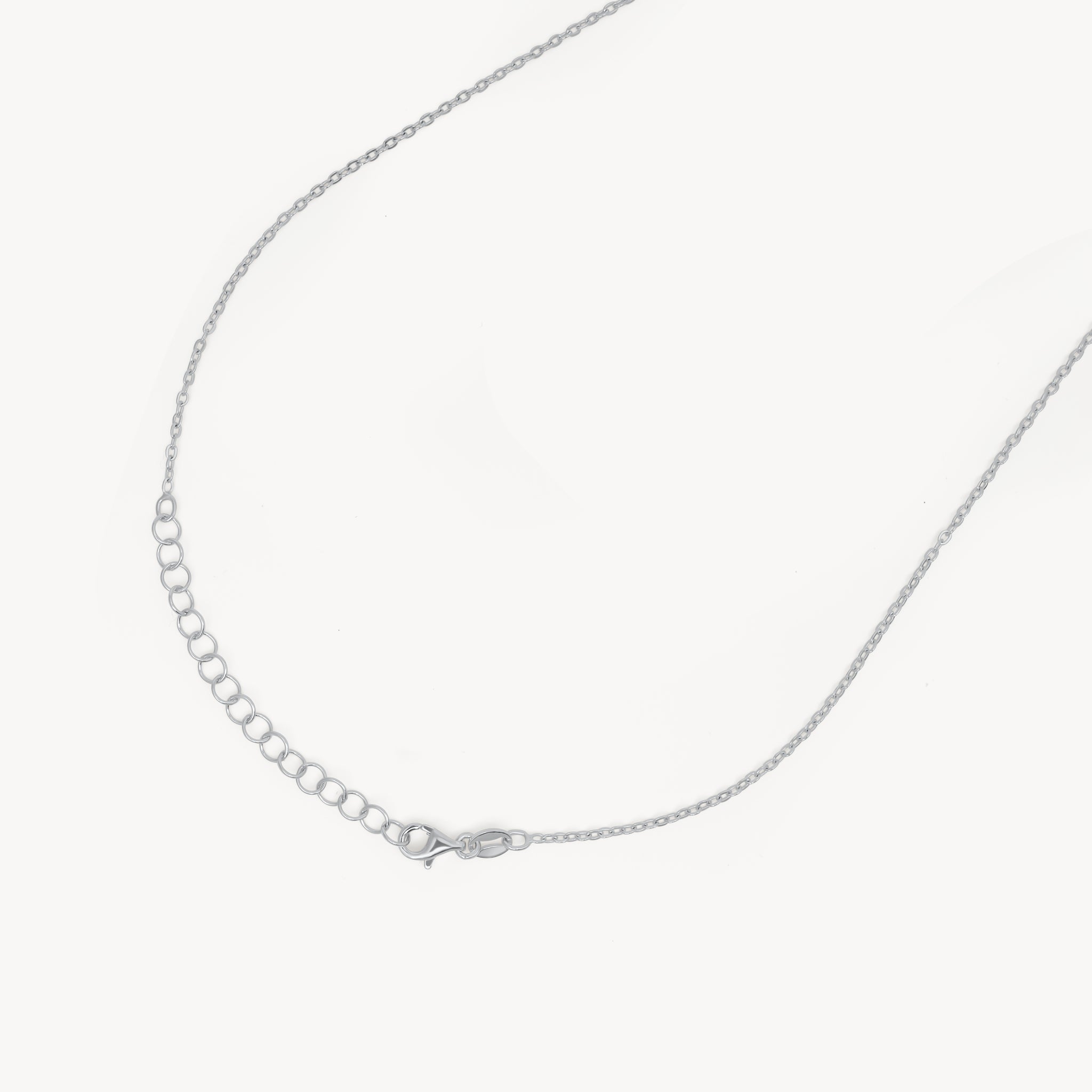 Silver Opal Charm Necklace