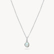 Silver Opal Charm Necklace