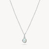 Silver Opal Charm Necklace