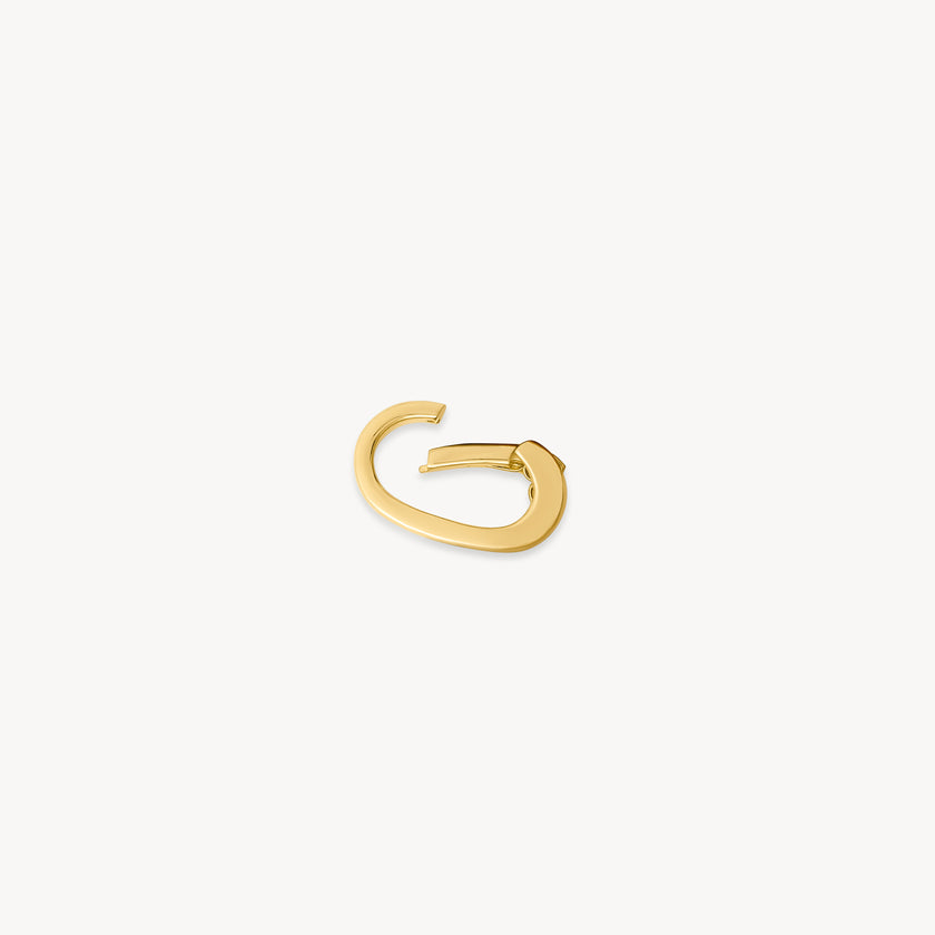 Gold Oval Hinge Charm Holder