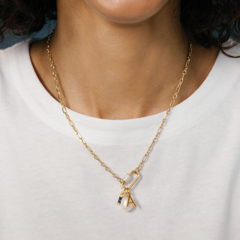 14k Gold Vermeil Letter Charm