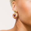 Aura Heart Earrings on model