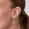 Star Mini Pavé Stud Earrings Silver on model